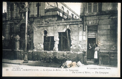 "Guerre européenne - Le crime de Reims - La synagogue"